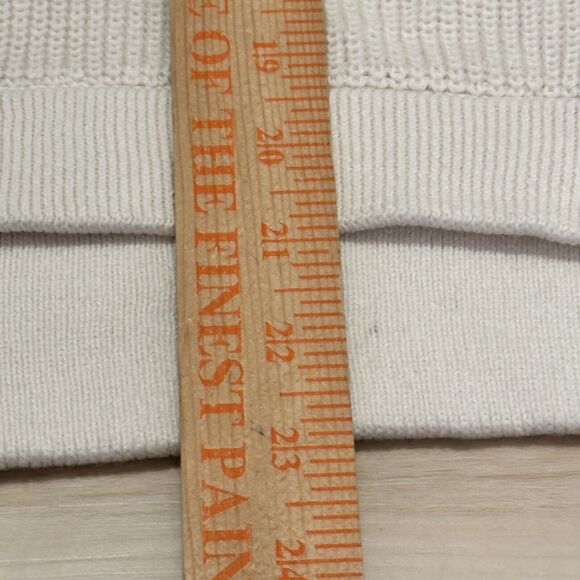 ella moss xs sweater knit v neck lace sleeves hi lo hem cream - Picture 9 of 9